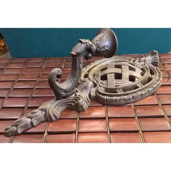 Vintage 1959 Ornate Wall Sconce Candle Holder Hollywood Regency Multi Prod Inc - Picture 4 of 9